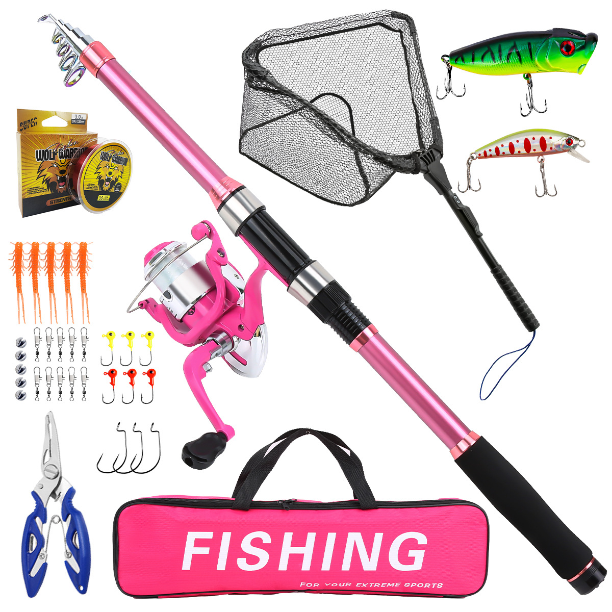 Fishing Rod Combo - Conjunto completo de vara de pesca