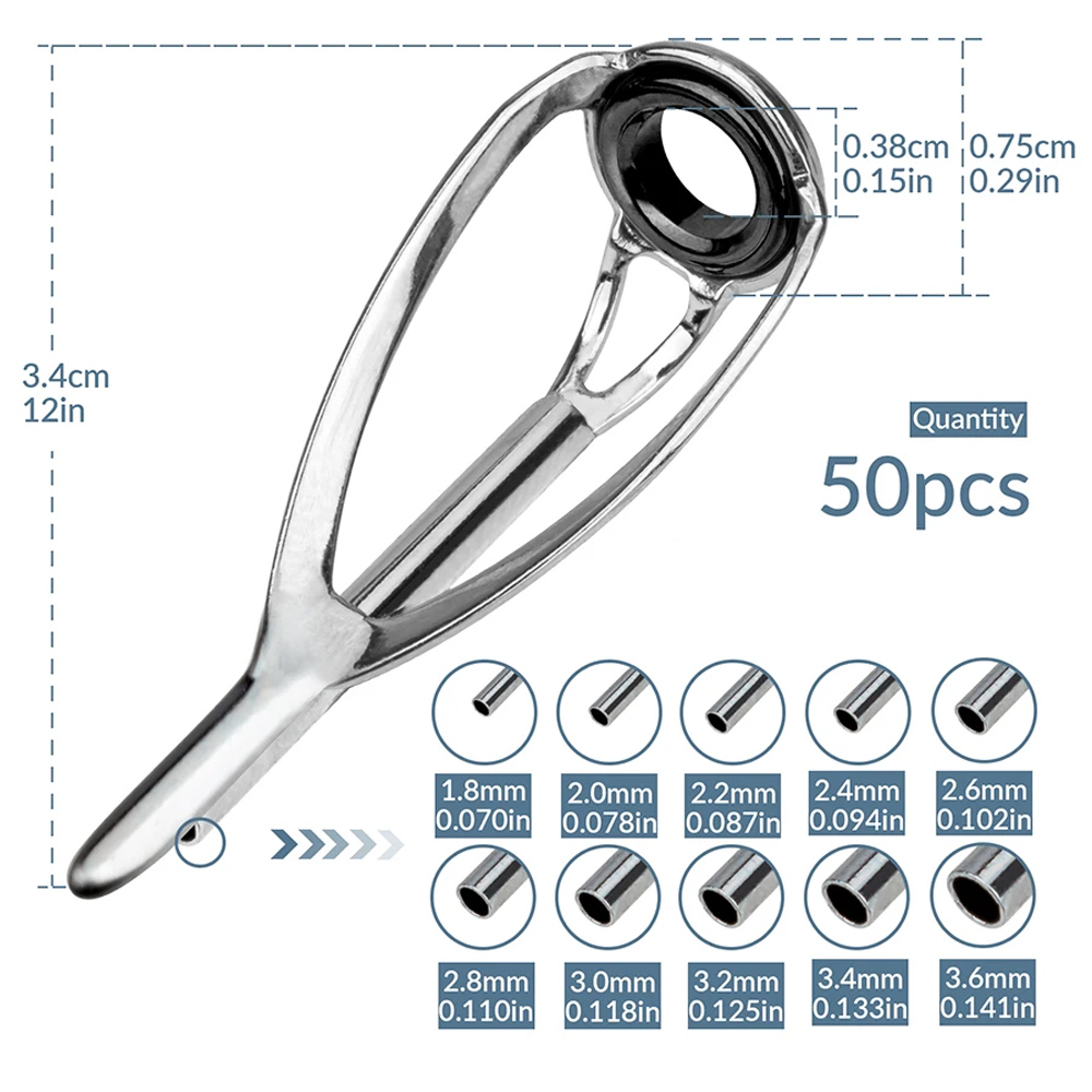 Fishing Rod Building Kit - Thkfish 50 pçs guia de vara
