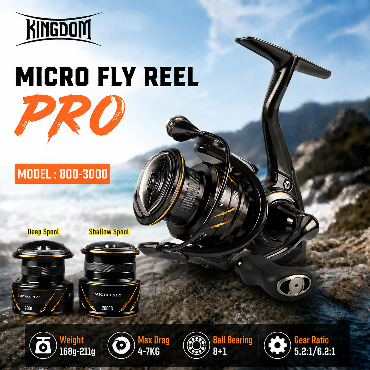 Shimano Reel Stradic - Carretilha de Pesca Kingdom Micro Fly