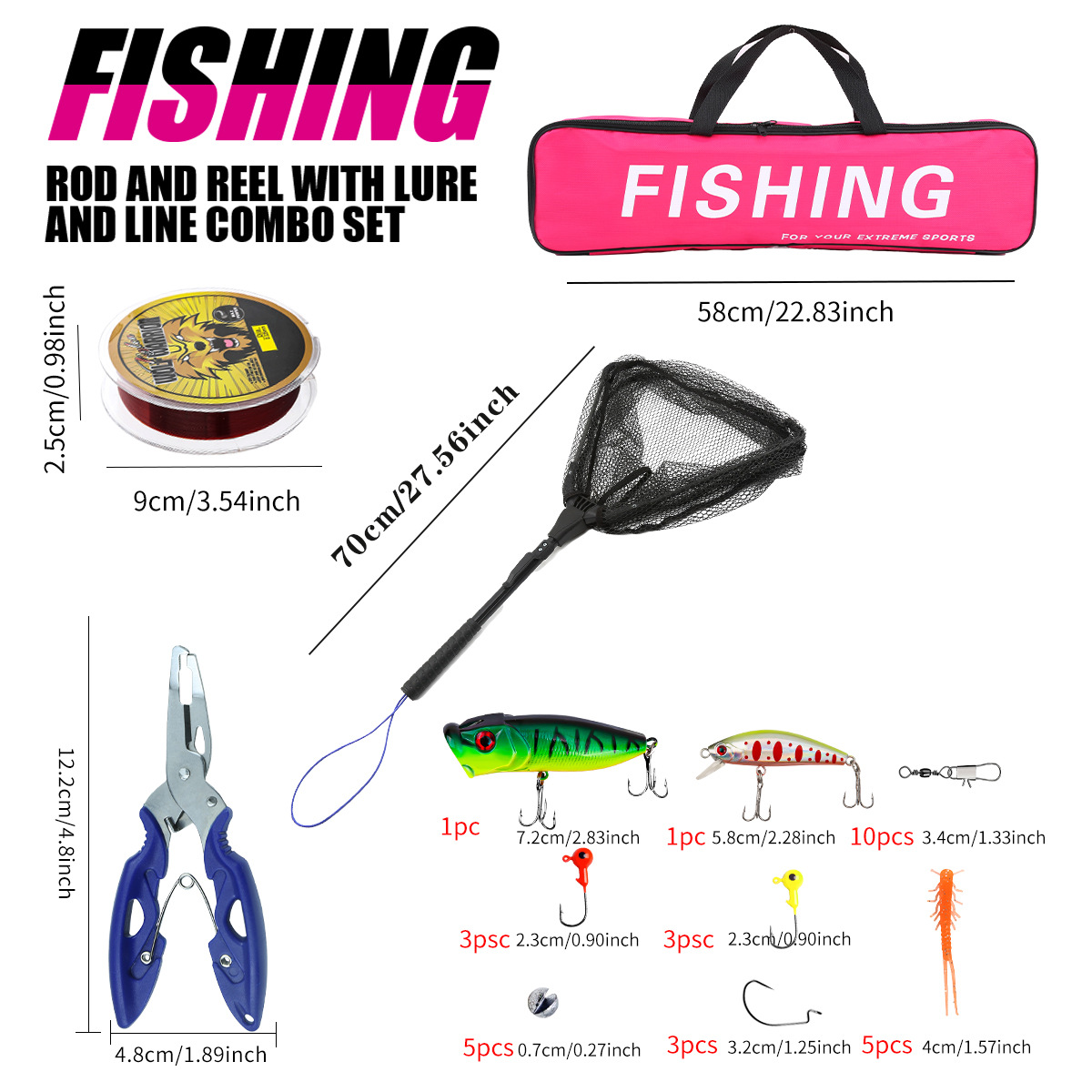 Conjunto completo de vara de p - Fishing Rod Combo avaliação e preço