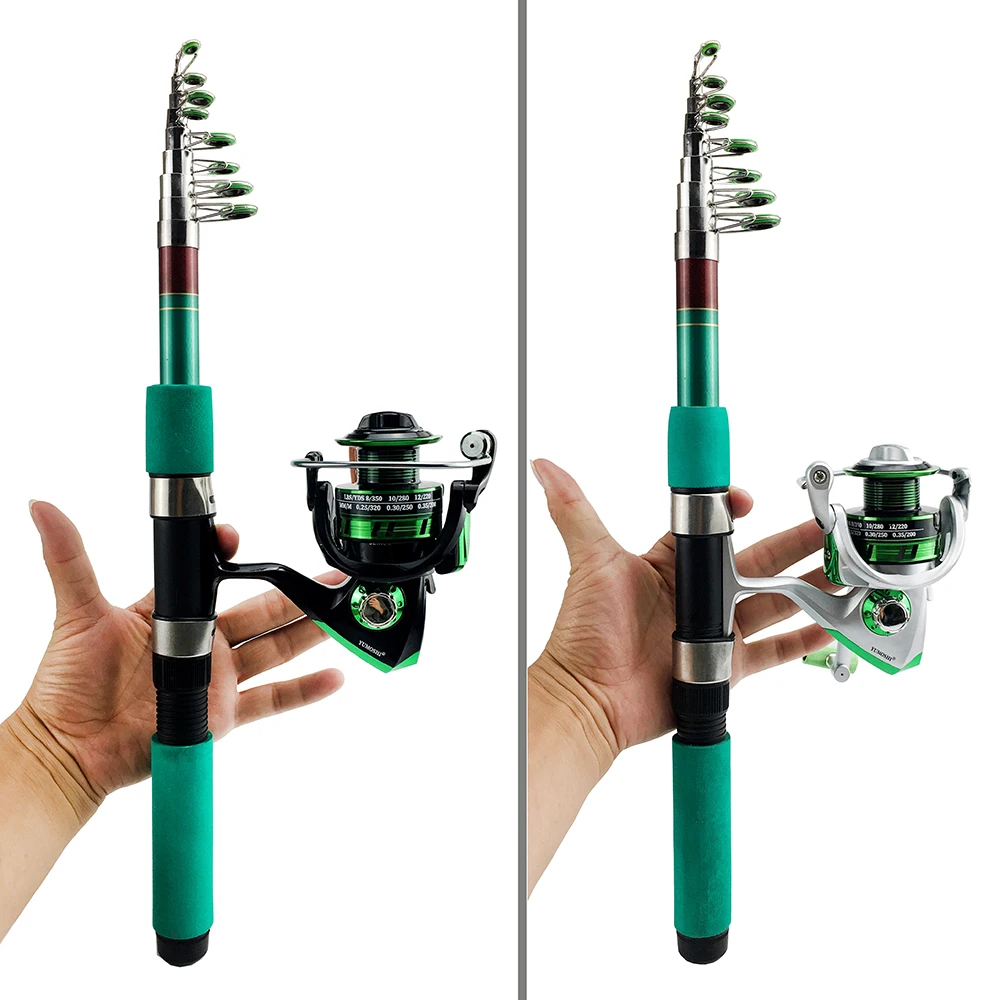 Portátil Mar Pesca Rod Set, Su - Fishing Rod Combo avaliação e preço