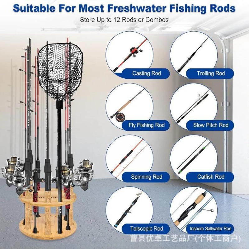 Suporte Giratório Redondo de M - Fishing Rod Rack avaliação e preço