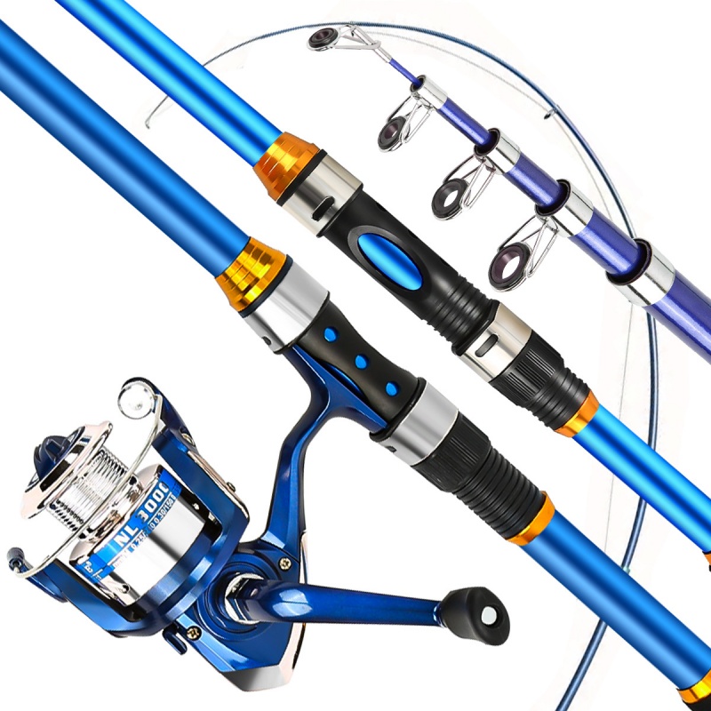 Vara de pesca giratória e carr - Fishing Rod Spinning avaliação e preço