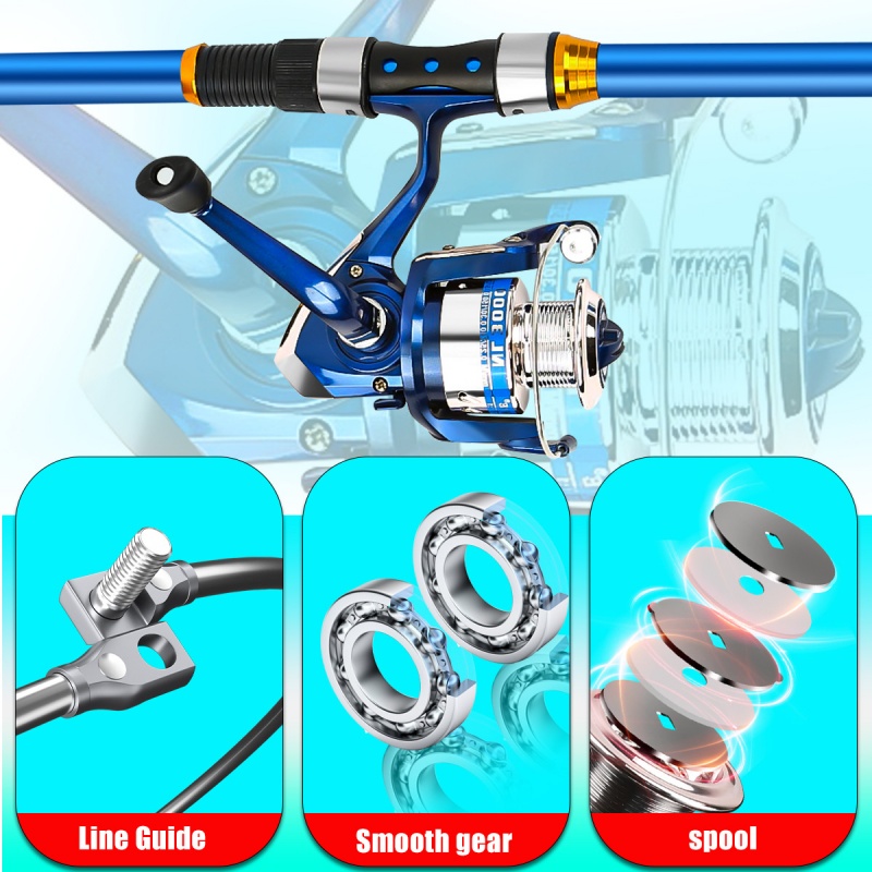 Vara de pesca giratória e carr - Fishing Rod Spinning avaliação e preço