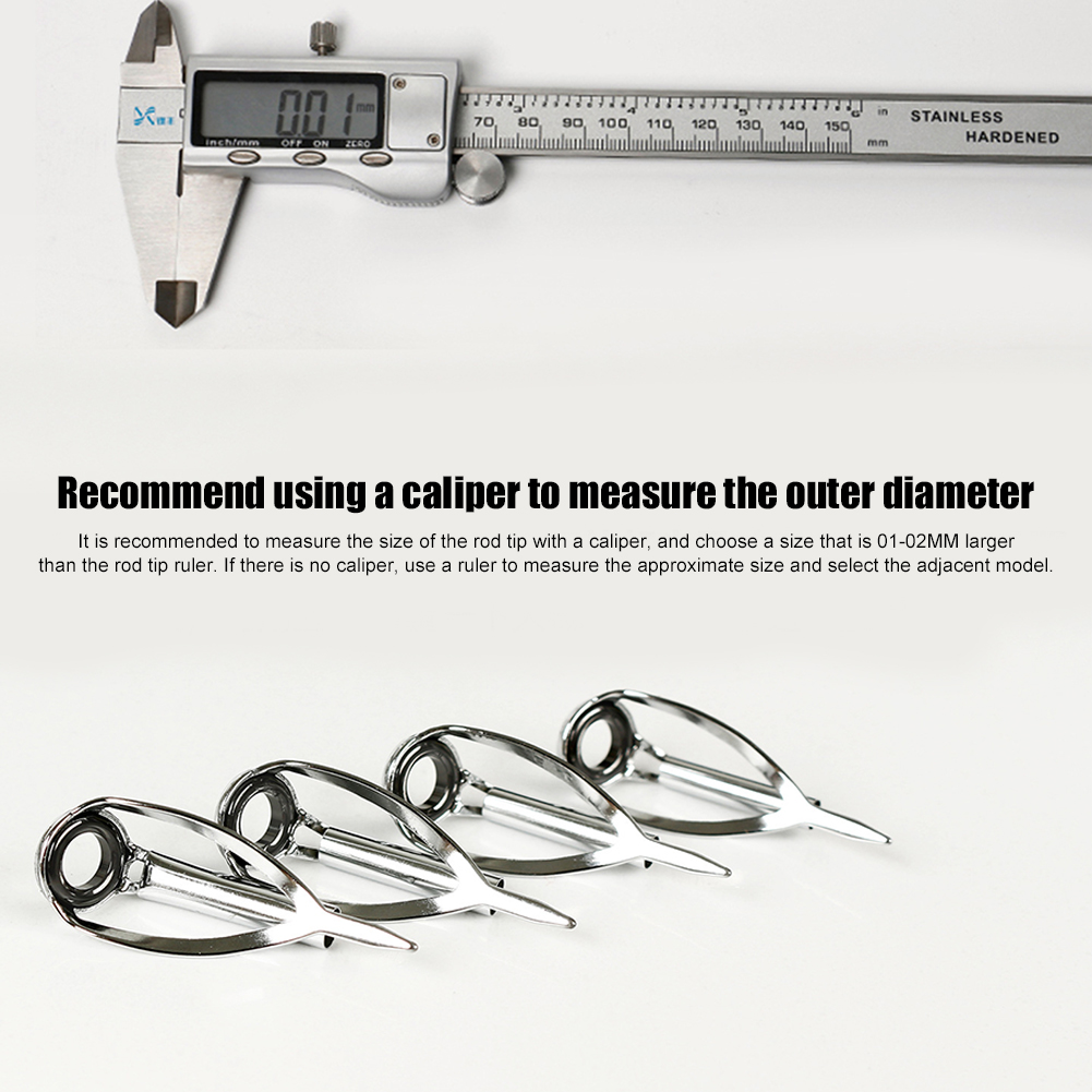 10/40 peças Anéis Guia para Va - Fishing Rod Tip Replacement avaliação e preço